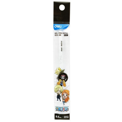 Ruột Bút Gel 0.5 mm One Piece - Deli CG35-BK - Mực Đen