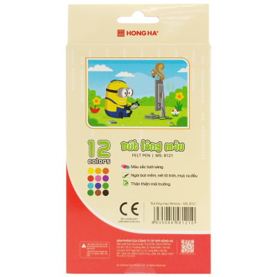 Hộp 12 Bút Lông Màu Minions - Hồng Hà 8121