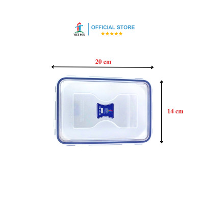[TẶNG KHAY RÁO NƯỚC] Hộp Đựng Thực Phẩm VIETSON 2400ml Nắp Khóa 4 Cạnh Kín Hơi
