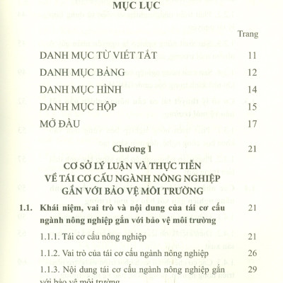 Tái Cơ Cấu Ngành Nông Nghiệp Gắn Với Bảo Vệ Môi Trường Vùng Trung Du Và Miền Núi Phía Bắc (Sách chuyên khảo)