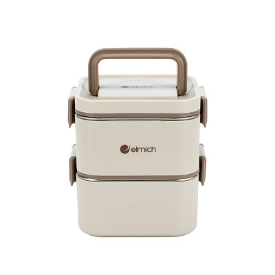 Hộp cơm 2 tầng inox 304 Elmich EL8381 dung tích 1.3L - Hàng chính hãng