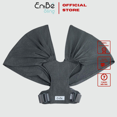 [Thiết Kế Mới - Màu Charcoal] Địu Vải Em Bé Sling Baby Sling Nova/Nova Plus Dễ Địu Êm Vai An Toàn Cho Bé 0–24 Tháng