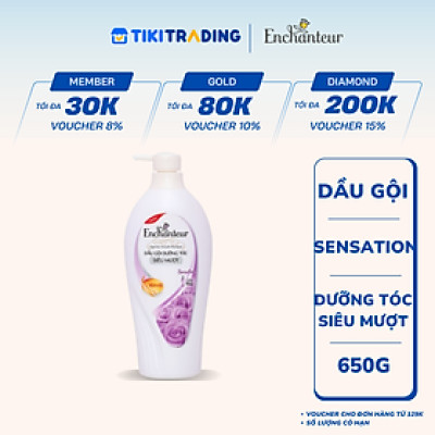 Dầu Gội Dưỡng Tóc Siêu Mượt Enchanteur Sensation Chai 650g