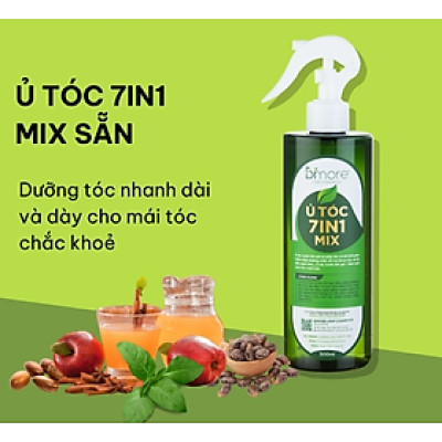 Hỗn Hợp Ủ Tóc 7in1 Mix Sẵn Giấm Táo Mèo Dưỡng Tóc Chắc Khỏe, Mềm Mượt, Sạch Gàu 500ml