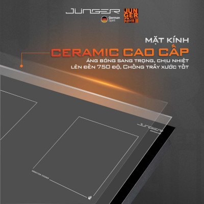 Bếp từ đôi JUNGER NKD-C22 4000W Tích hợp khóa phím an toàn Hàng Chính Hãng Bảo Hành 36 Tháng