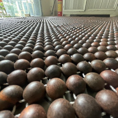 Chiếu Hạt Gỗ Trắc Mộc - Kích thước 1,6mx2m hạt 1.8cm ( video, hình thật )