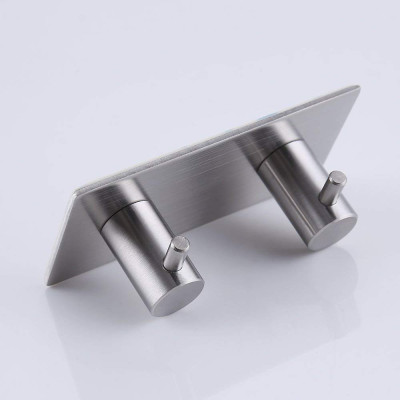 Móc treo quần áo 2 chấu dán tường inox 304 Hobby home decor 2TV160