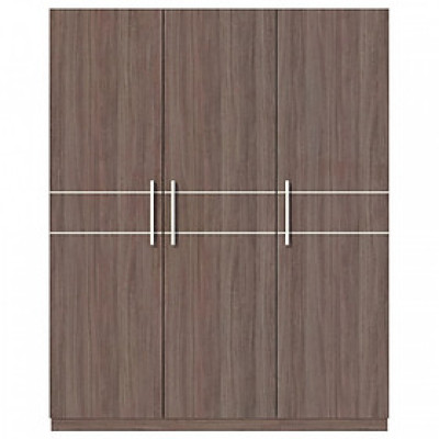 Tủ quần áo gỗ MDF Tundo 3 cánh màu óc chó 160 x 55 x 200cm