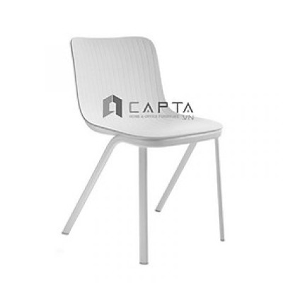 Ghế Dragon chân oval màu Beige Nội thất Capta Ghế ăn cao cấp chuẩn Italy chân thép sơn tĩnh điện