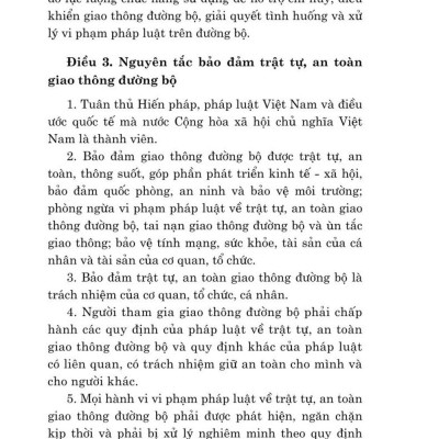 Luật trật tự, an toàn giao thông đường bộ năm 2024 - bản in 2024