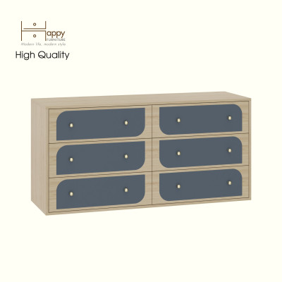 [Happy Home Furniture] BANA, Tủ đựng đồ 6 ngăn kéo, 140cm x 45cm x 68cm ( DxRxC), THK_123