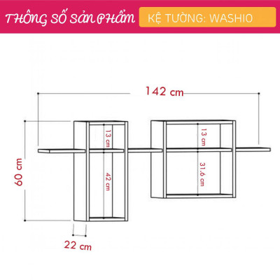 Giá đỡ sách nhỏ gọn phong cách hiện đại SMLIFE Washio