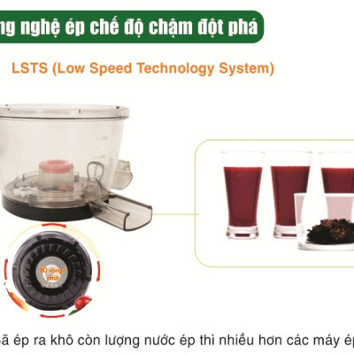 Máy Ép Trái Cây Tốc Độ Chậm Nguyên Trái Iruka I-52 (150W) - Hàng chính hãng