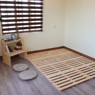 Giường ngủ gỗ CT01 Juno Sofa màu vàng nhạt 