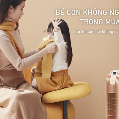 Quạt Sưởi Điện Gốm Gia Đình Bear DNQ-C20H5 Không Khô Da Tự Động Ngắt Điện Khi Đổ Công Suất 2000 W - Hàng Nhập Khẩu