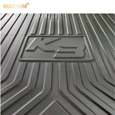 Thảm lót cốp xe ô tô (qd) Kia K3 (Cerato) 2013-2017 chất liệu TPV thương hiệu Macsim màu đen