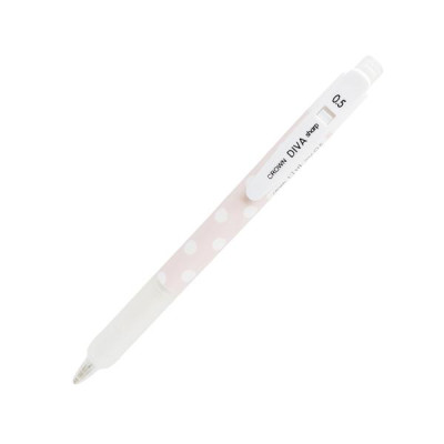 Bút Chì Bấm Diva 0.5mm - Crown - Màu Hồng