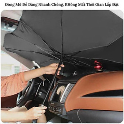 Dù Che Nắng Ô Tô Cao Cấp, Dù Che Kính Lái Xe Hơi (Tặng BAO DA) - Chống Nắng, Bảo Vệ Nội Thất