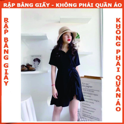 Rập Giấy đầm cổ trụ nút xéo rút dây mã 1040 (BẢN VẼ)