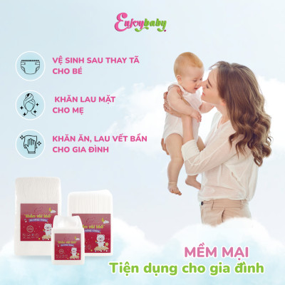Khăn vải khô đa năng Enjoy cực mềm tiện lợi cho mẹ và bé 750 gram cao cấp