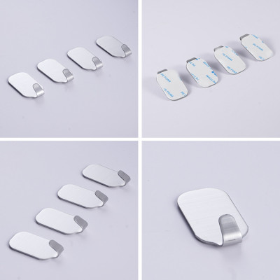 Combo 8 móc treo đồ inox 304 dán tường tiện dụng Hobby home decor 3055