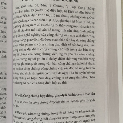 Bình Luận Luật Công Chứng Năm 2014 