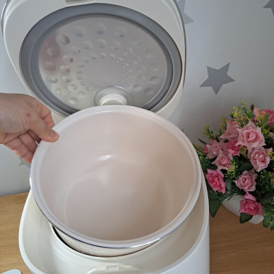 Nồi Cơm Điện Lock&Lock Bianco Nemo Rice Cooker 1.2L EJR384IVY  6 Chế Độ, Giữ Ấm 24h, màn hình LCD - Hàng Chính Hãng