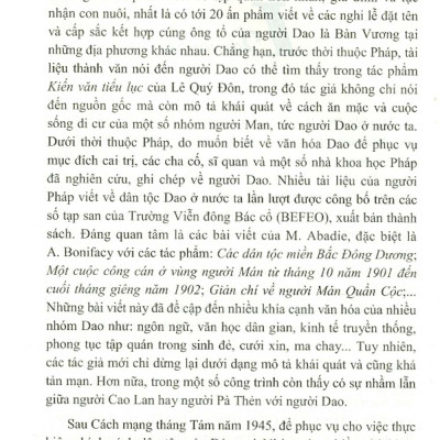 Người Dao Tiền Ở Việt Nam