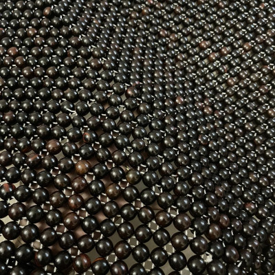 Chiếu hạt gỗ Mun hạt 1,2cm - Chiếu gỗ Mian ( video , hình thật )