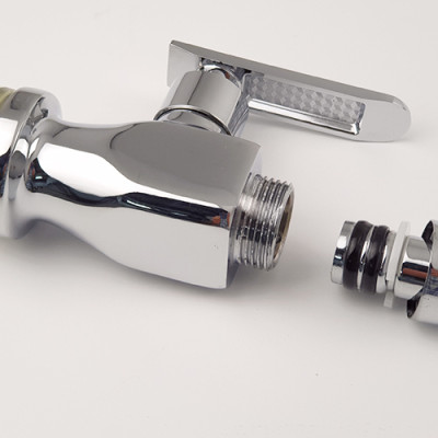 Vòi rửa chén lạnh cần lò xo Đồng mạ Chrome Eurolife EL-RC01 (Trắng bạc)