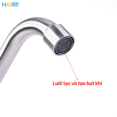 Vòi rửa chén nóng lạnh gắn tường inox 304 Hobby Home Decor ANL2