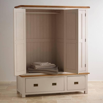 Tủ Áo 3 Cánh Kemble Gỗ Sồi Ibie BSW3KEMO - Trắng