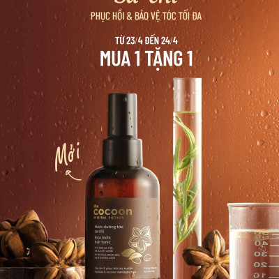 Combo Nước dưỡng tóc tinh dầu bưởi Pomelo Cocoon 140ml + Nước xịt dưỡng tóc Sa-chi Cocoon 140ml