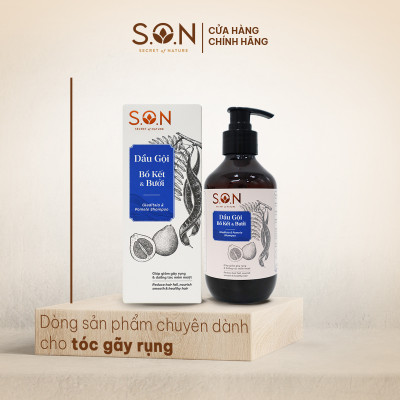 Dầu gội bồ kết & bưởi S.O.N giảm gãy rụng, giảm gàu, dưỡng mượt tóc
