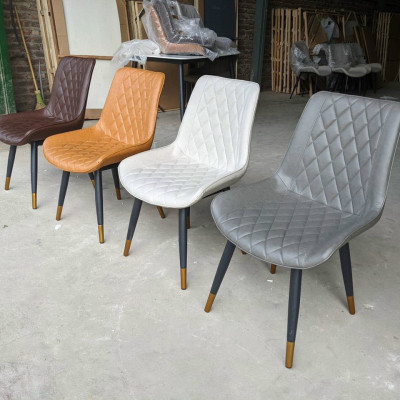 Bàn ăn mặt đá phiến ceramic nhám kết hợp ghế Loft trám