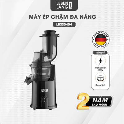 Máy ép chậm đa năng LEBENLANG dung tích 1000ml, công suất 200W, model LBSS0404 - hàng chính hãng