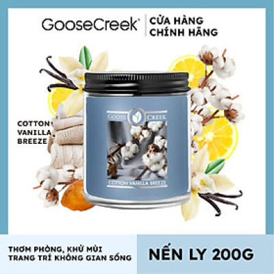 Nến ly Goose Creek (200g) - Cotton Vanilla Breeze