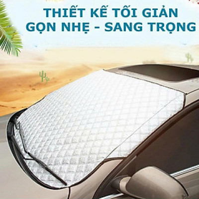 Bạt Che Nắng Kính Lái Ô Tô Chống Nóng 3 Lớp cao cấp (xe 5 chỗ và xe 7 chỗ) kèm túi xách sang trọng