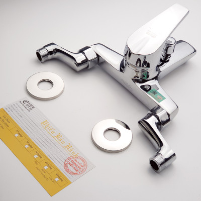 Củ sen nóng lạnh chân ngoài Đồng mạ Chrome Eurolife EL-3001 New (Trắng bạc)