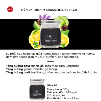 Nến ly tròn sáp đậu nành Yankee Candle size M (369g) - Midsummer