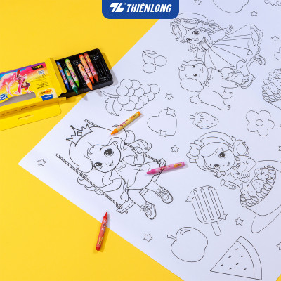 Tranh cuộn tô màu DIY Thiên Long Colokit - Hình ảnh dễ thương, đa dạng chủ đề hơn