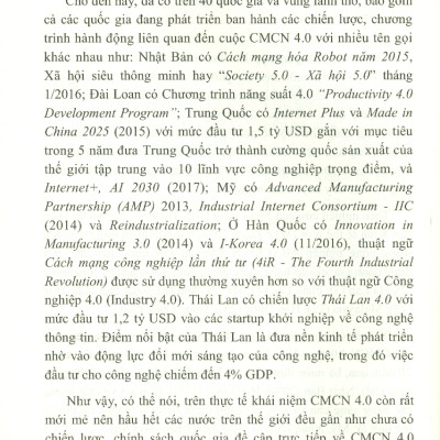 Chiến Lược Thúc Đẩy Cách Mạng Công Nghiệp 4.0 Ở Nhật Bản, Hàn Quốc, Đài Loan - Hàm Ý Chính Sách Cho Việt Nam (Sách chuyên khảo)