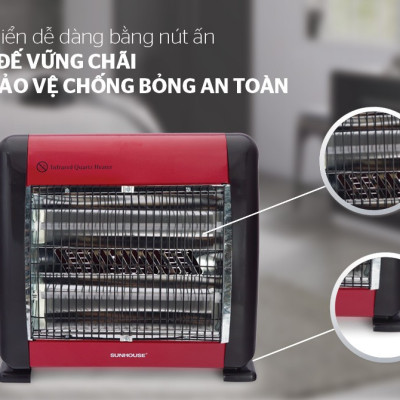 Sưởi Điện Hồng Ngoại SUNHOUSE SHD7013 800W- Hàng chính hãng