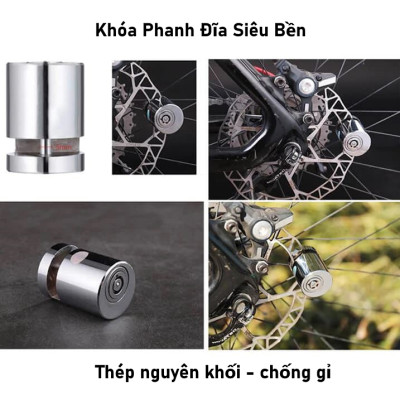 Khóa thép phanh đĩa xe máy chống trộm, khoá phanh đĩa chất liệu 100% thép nguyên khối cho moto, xe máy, xe đạp D Danido