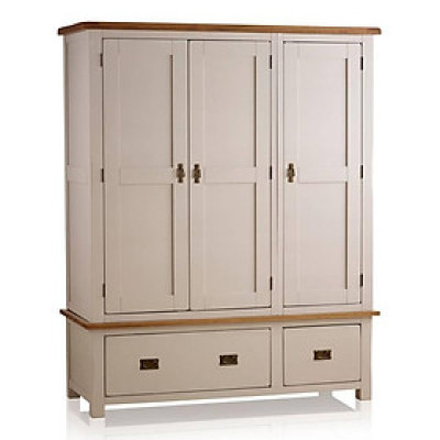 Tủ Áo 3 Cánh Kemble Gỗ Sồi Ibie BSW3KEMO - Trắng
