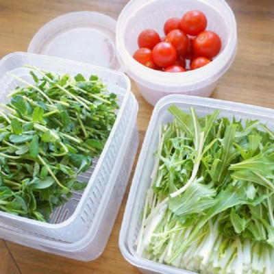 Bộ 3 hộp đựng thực phẩm Nakaya 1100ml vuông - nội địa Nhật Bản