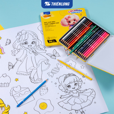 Tranh cuộn tô màu DIY Thiên Long Colokit - Hình ảnh dễ thương, đa dạng chủ đề hơn