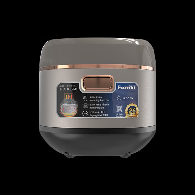 Nồi cơm điện cao tần 1.8 L Funiki HDH6668 - Công suất 1200W - Bảo hành 26 tháng - Hàng chính hãng