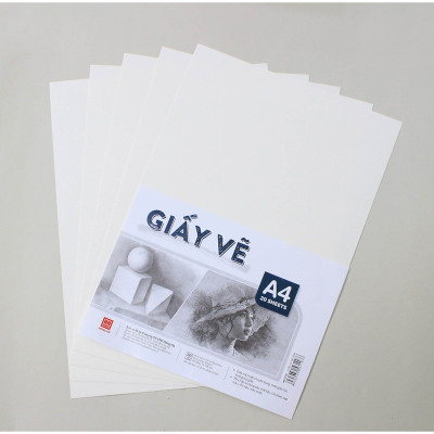 Giấy vẽ Hồng Hà A4 20 tờ  định lượng 160gsm độ trắng tự nhiên - 8116