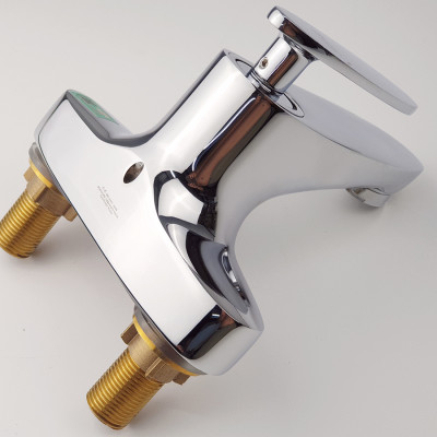 Vòi Lavabo nóng lạnh 2 chân Đồng mạ Chrome Eurolife EL-CAM03 (Trắng bạc)